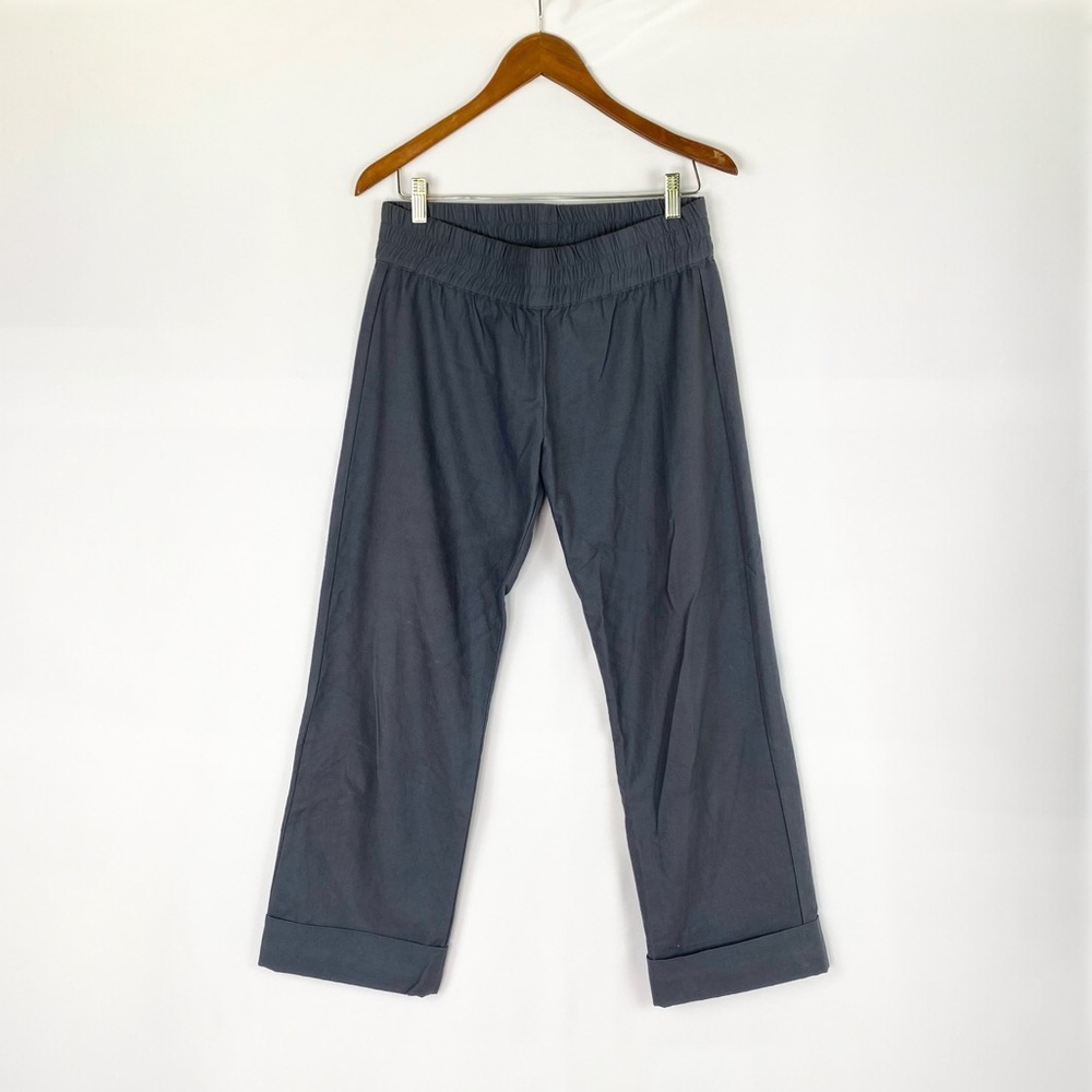 Hera Organic Cotton Rolled‎ Hem Gray Straight Leg Pants Size Small Made in USA